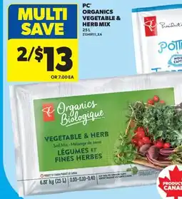 Real Canadian Superstore PC ORGANICS VEGETABLE & HERB MIX offer