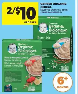 Real Canadian Superstore GERBER ORGANIC CEREAL offer