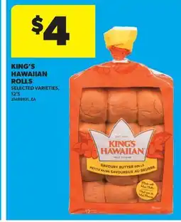 Real Canadian Superstore KING'S HAWAIIAN ROLLS, 12' S offer