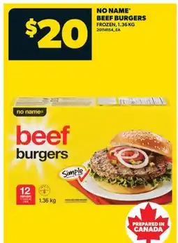 Real Canadian Superstore NO NAME BEEF BURGERS offer