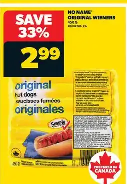 Real Canadian Superstore NO NAME ORIGINAL WIENERS offer