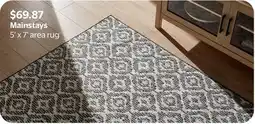 Walmart Mainstays 5' x 7' area rug offer