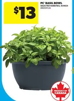 Real Canadian Superstore PC BASIL BOWL offer