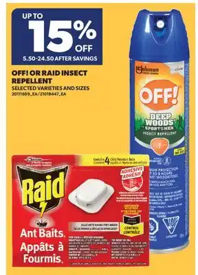 Real Canadian Superstore OFF! OR RAID INSECT REPELLENT offer