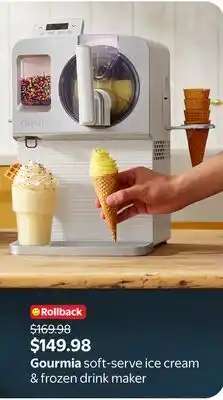 Walmart Gourmia soft-serve ice cream & frozen drink maker offer