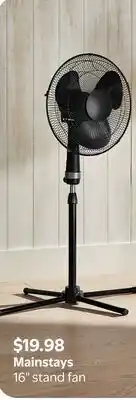 Walmart Mainstays 16 stand fan offer