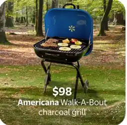 Walmart Americana Walk-A-Bout Charcoal Grill offer
