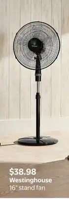 Walmart Westinghouse 16 Stand Fan offer