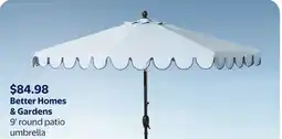 Walmart Better Homes & Gardens D 9' round patio umbrella offer