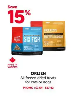 Mondou ORIJEN All freeze-dried treats for cats or dogs offer