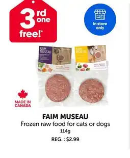 Mondou FAIM MUSEAU Frozen raw food for cats or dogs offer