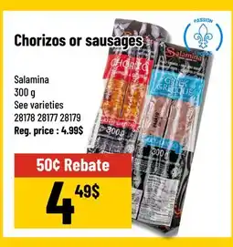 Mayrand Chorizos or sausages offer