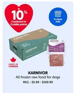 Mondou KARNIVOR All frozen raw food for dogs offer
