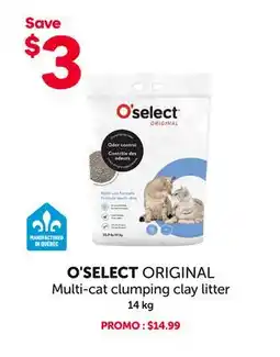 Mondou O'SELECT ORIGINAL Multi-cat clumping clay litter offer