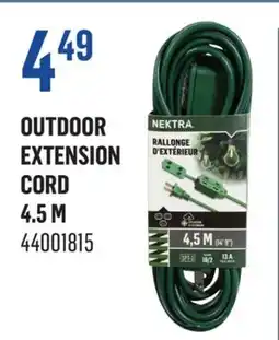 Canac OUTDOOR EXTENSION CORD 4.5 M offer