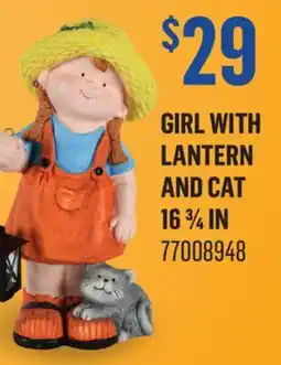 Canac Girl with Lantern and Cat 16 3/4 in offer