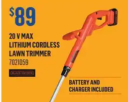 Canac 20 V Max Lithium Cordless Lawn Trimmer offer