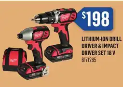 Canac LITHIUM-ION DRILL DRIVER & IMPACT DRIVER SET 18 V offer