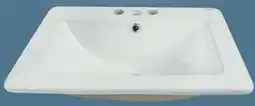 Canac STELLA PORCELAIN WASH BASIN 211⁄4IN X 181⁄2IN 3-HOLE OR SINGLE-HOLE offer