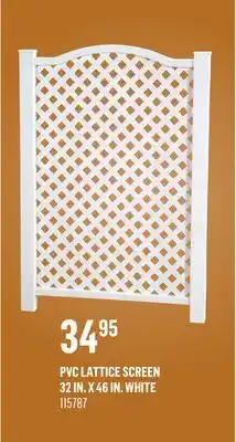 Canac PVC Lattice Screen 32 in. x 46 in. White offer