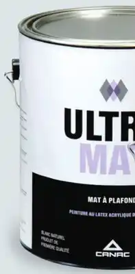 Canac UltraMat Ceiling Latex Paint Natural White offer