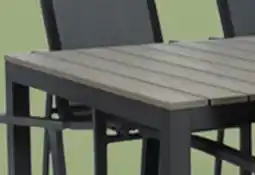 Canac Rectangular Aluminum and Composite Wood Garden Table 37in.x63in offer