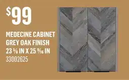 Canac Sienna Medecine Cabinet Grey Oak Finish 235/8inx259/16in offer