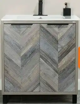 Canac Sienna Vanity Grey Oak Finish offer