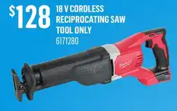 Canac 18 V Cordless Reciprocating Saw Tool Only offer