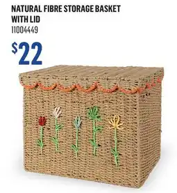 Canac Natural Fibre Storage Basket with Lid offer