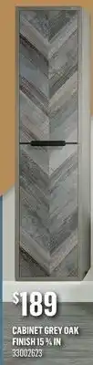 Canac Sienna Cabinet Grey Oak Finish 15 3/4 in offer