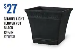 Canac Citadel Light Flower Pot black offer