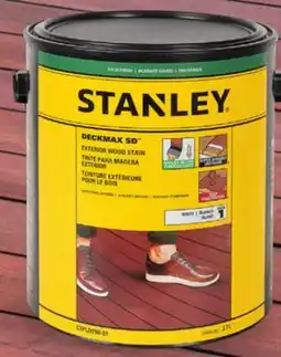 Canac STANLEY DECKMAX SD SOLID COLOUR EXTERIOR STAIN WHITE AND COLOURS 3.7L offer