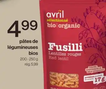 Avril Pâtes de légumineuses bios offer