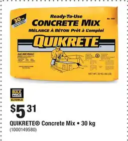 Home Depot QUIKRETE Concrete Mix • offer