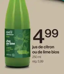 Avril Jus de citron ou de lime bios offer