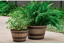 RONA Landon & Co. All plastic barrel planters offer