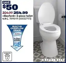 RONA CRAFT + MAIN Bayford 2-piece toilet 4.8-L offer