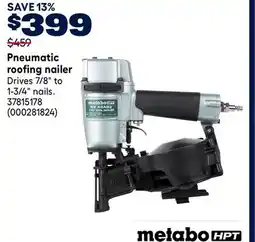 RONA Metabo Pneumatic roofing nailer offer