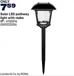 RONA Landon & Co. Solar LED pathway light with stake offer