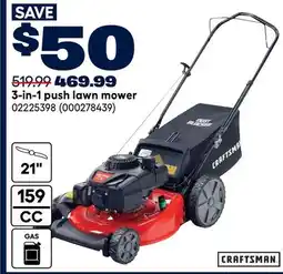 RONA CRAFTSMAN 3-in-1 push lawn mower offer