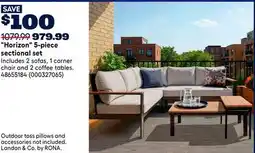 RONA Horizon 5-piece sectional set offer