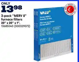 RONA VALU+ 3-pack ''MERV 8 furnace filters 20 x 20 x 1 offer