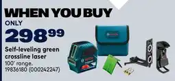 RONA Bosch Self-leveling green crossline laser offer