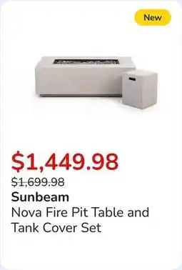 Club Piscine Nova Fire Pit Table and Tank Cover Set offer