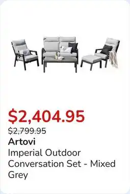 Club Piscine Imperial Outdoor Conversation Set - Mixed Grey offer
