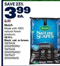 RONA SCOTTS Mulch 42.5-L. Black, red, or brown offer