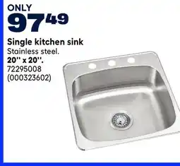 RONA VALU+ 20 x 20 Single kitchen sink offer