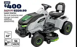 RONA EGO Lawn tractor offer