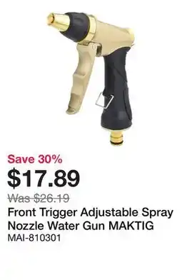 Bumper to Bumper Front Trigger Adjustable Spray Nozzle Water Gun offer